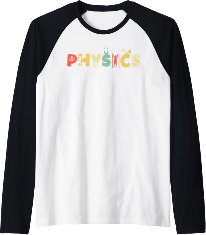 Retro Physik Nerd Wissenschaft Atom - Vintage Physiker Raglan