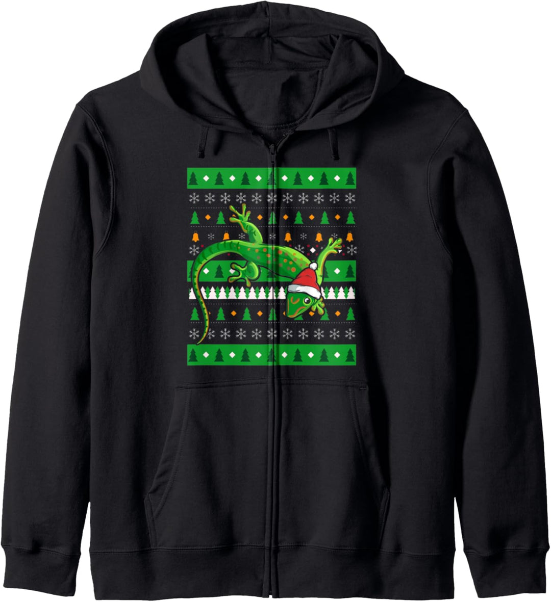 Ugly Christmas Eidechse Reptil Weihnachten Kapuzenjacke