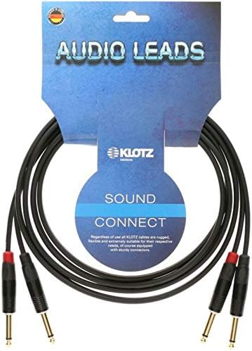 Klotz KMPP0600 Stereo-Tastaturkabel, 6,35 mm gerade auf gerade, 50,8 cm