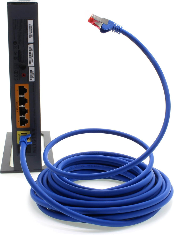 1aTTack.de 10m - blau - 10 Stück - Netzwerkkabel CAT6a (10Gb/s) S-FTP CAT 6a Lankabel - GHMT zertifi