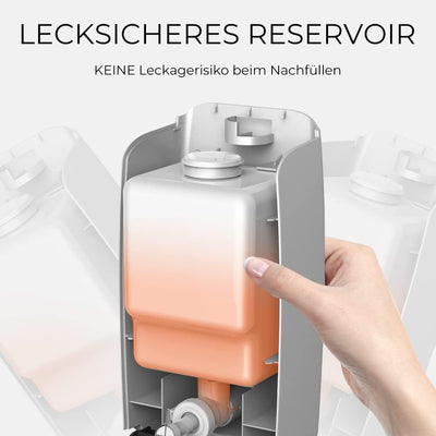 PLUSSEN Seifenspender zur Wandmontage, Wand-Spender für Flüssigseife - Wandseifenspender für Reinigu