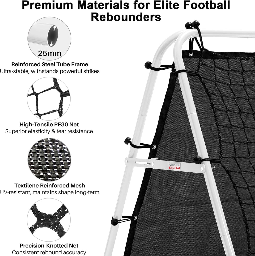 Doppelseitige Rebounder Net Fussball Training Ausrüstung, 100/120/180cm, Fussball Tor Kickback Ziel