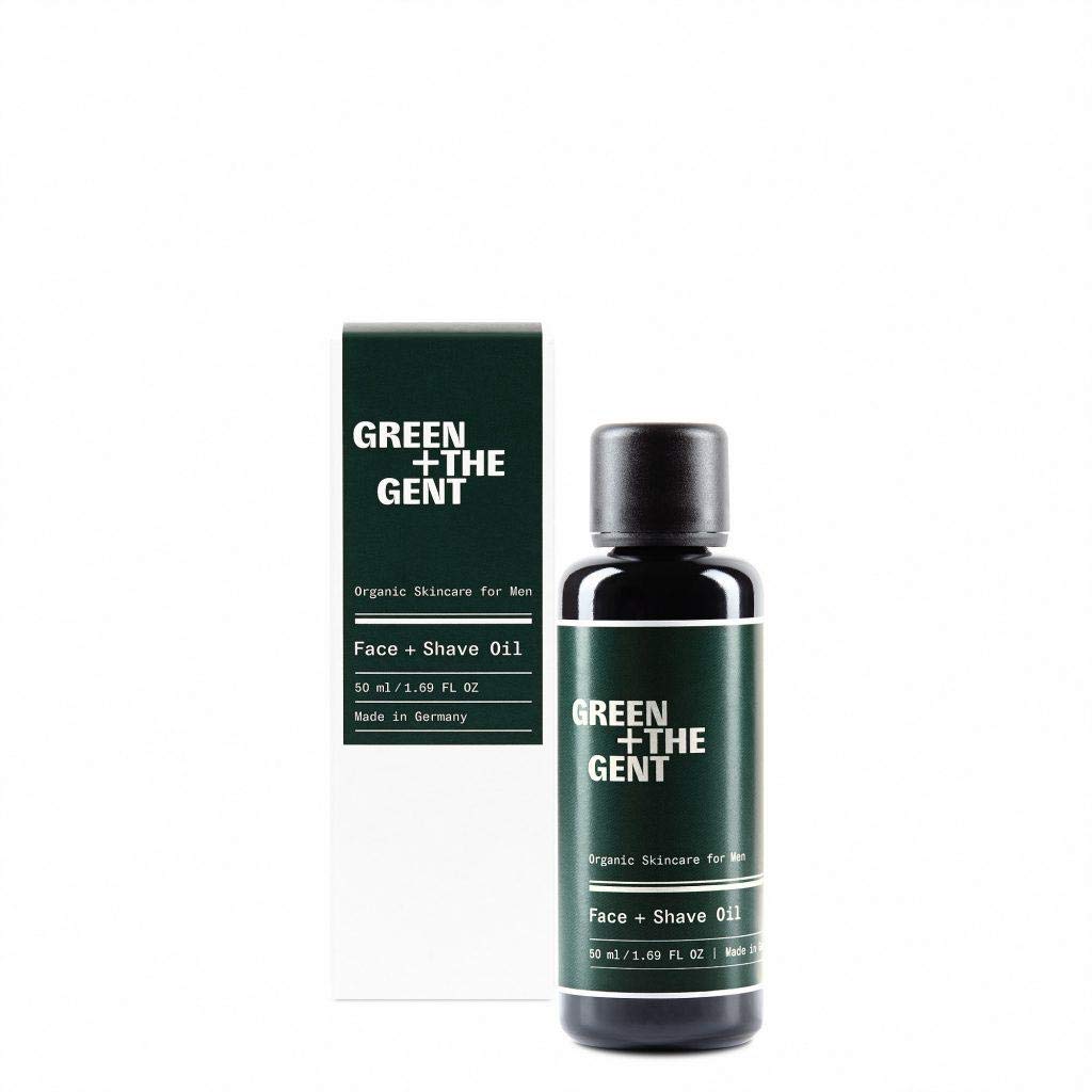 GREEN + THE GENT | Face + Shave Oil | Gesichtsöl, Rasieröl und Bartöl für Männer | Versorgt mit wert