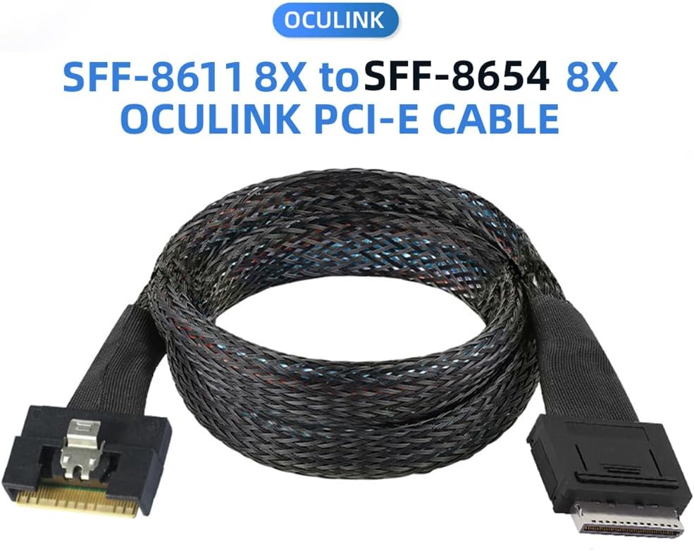 Xiwai OCULINK SFF-8611 8I PCIE PCI-EXPRESS an SFF-8654 8i 8x Erweiterungskabel Slimline-Daten aktive