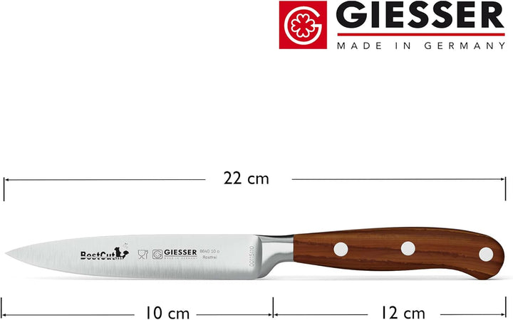 Giesser seit 1776 - Made in Germany - scharfes Officemesser geschmiedet Olivenholz BestCut Olive, 10