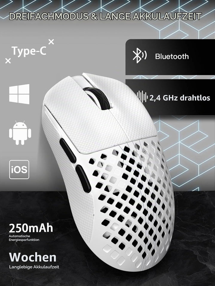 MAMBASNAKE M2 Ultra-Lightweight Wireless Gaming Mouse, PAW3395PRO Sensor 40000 DPI, 41g Carbon Fiber