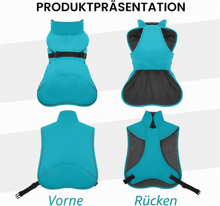 Hundemantel Dackel XL, Winddichter Wasserdichter Wintermantel Für Dackel Hunde, Hundejacke Für Gross