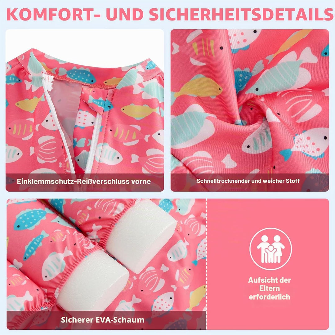 Badeanzug Baby Mädchen Jungen mit Floatation Kleinkind Schwimmtraining Hilfe Schwimmende Badeanzug E