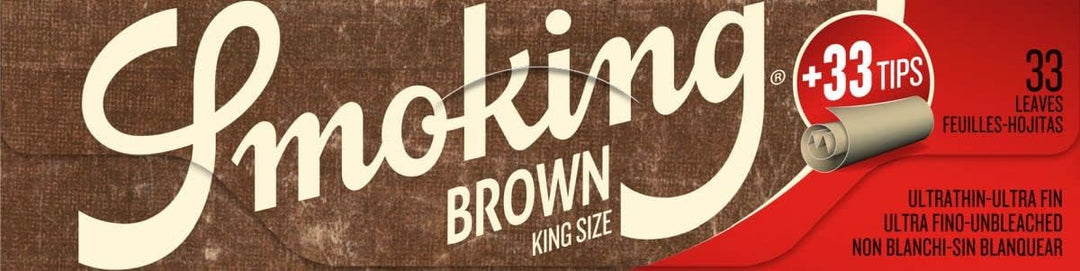 SMOKING 3593 Zigarettenpapier King Size Brown + Tips 33x24Bl.