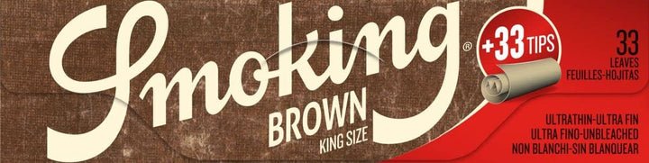 SMOKING 3593 Zigarettenpapier King Size Brown + Tips 33x24Bl.