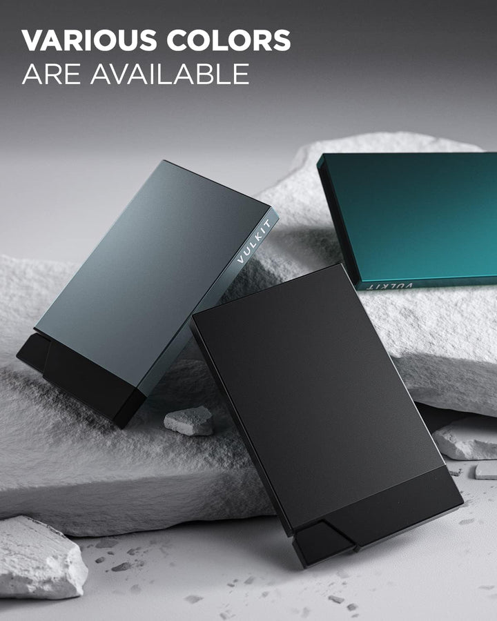 VULKIT Kartenetui Herren Metall Pop Up Kreditkartenetui Damen RFID Blocker Kartenhülle Slim Geldbörs