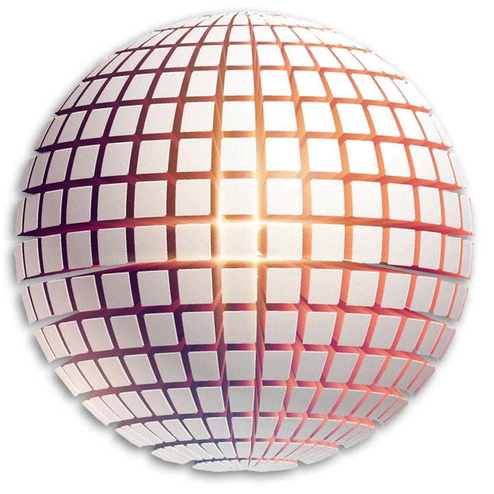 Startonight Bild auf Acrylglas - Weisse Rote Kugel - Modernes Acrylglasbild Deko 60 cm Ø 60 CM Rosa