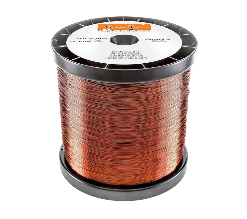 Kupferlackdraht W210 Ø 0,25 mm 5 kg CU Lackdraht Grad 2 CUL Kupferdraht Gewicht 5 Kilogramm Durchmes