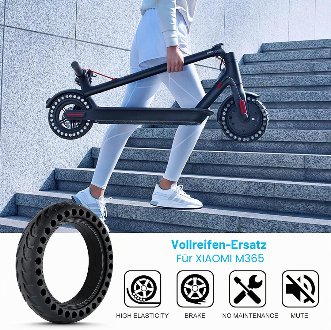 Ainiv Scooter Reifen, 2 Stück 8.5 Zoll für Xiaomi M365 Solid Tires, Elektro-Scooter Vorder und Hinte
