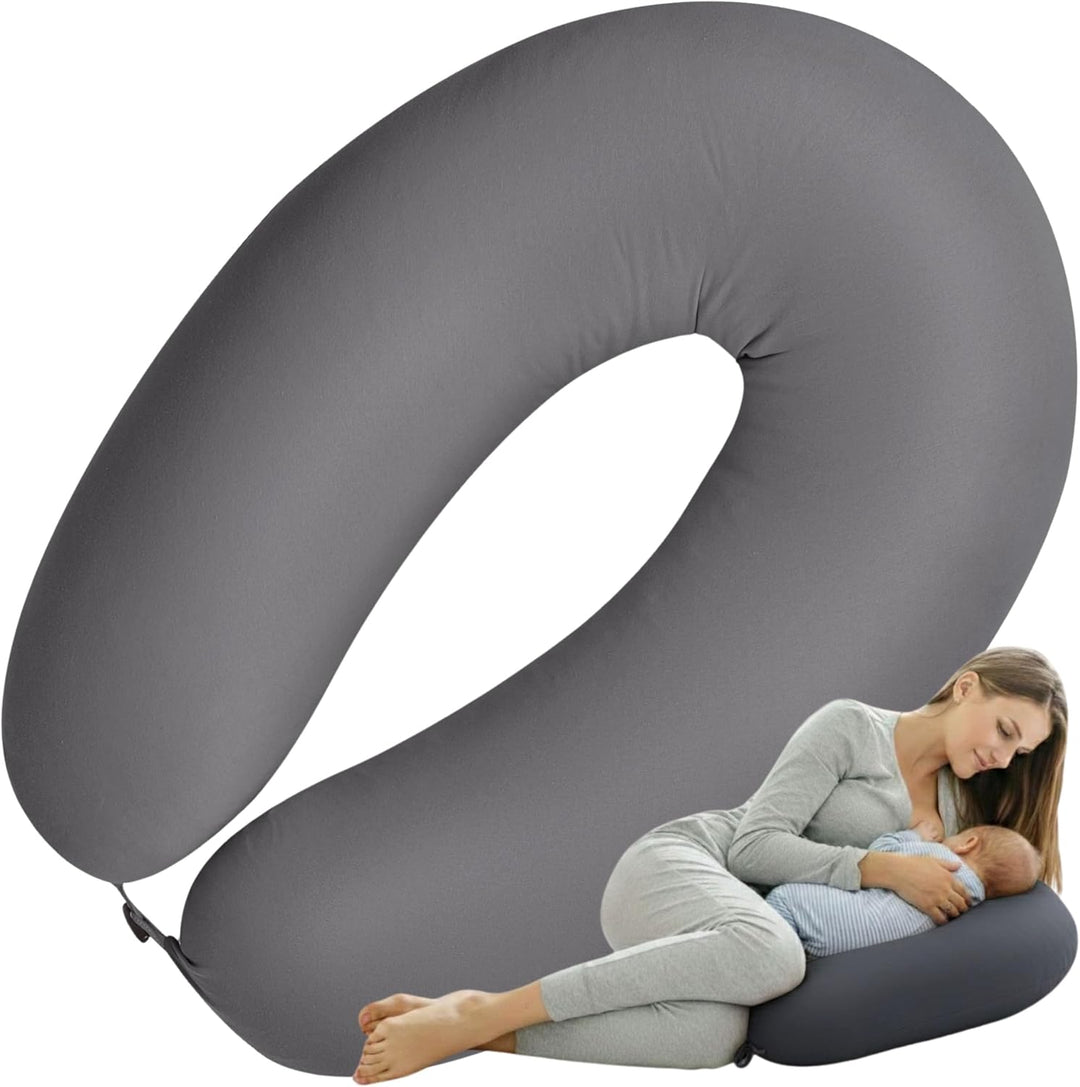 sei Design Stillkissen 170×30 cm – ergonomisch geprüftes Unterstützungskissen – EPS-Mikroperlenfüllu