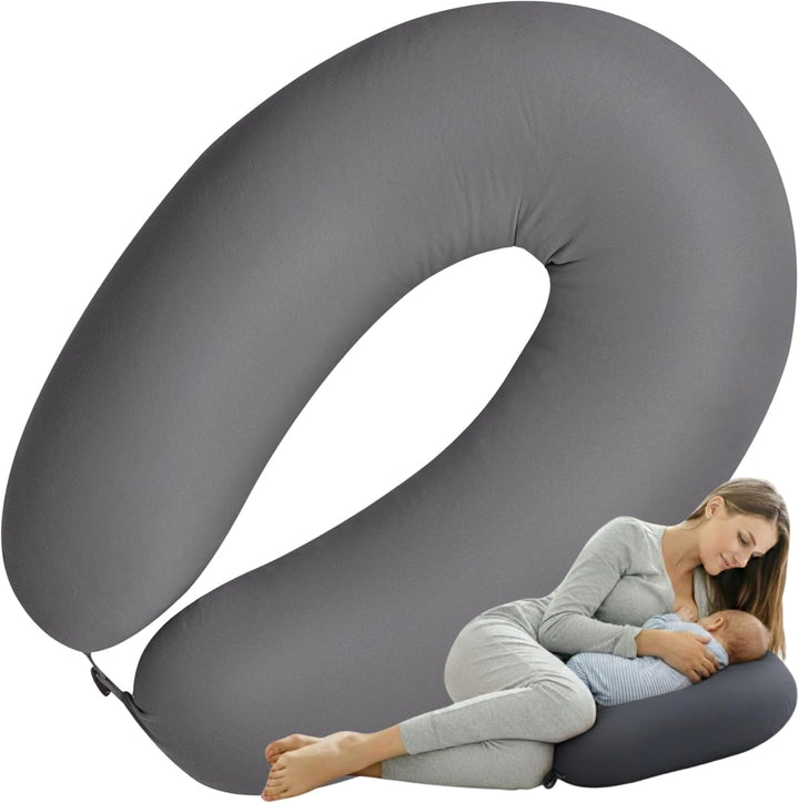 sei Design Stillkissen 170×30 cm – ergonomisch geprüftes Unterstützungskissen – EPS-Mikroperlenfüllu
