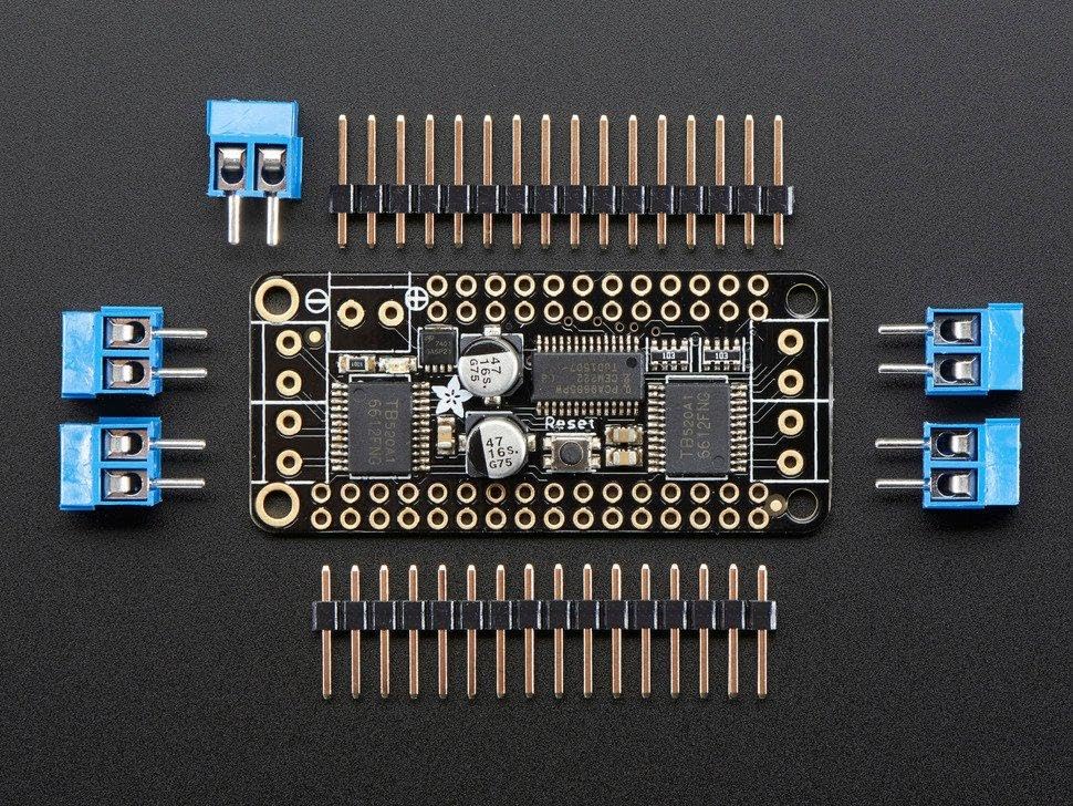 Adafruit DC Motor + Stepper FeatherWing Add-on For All Feather Boards [ADA2927]