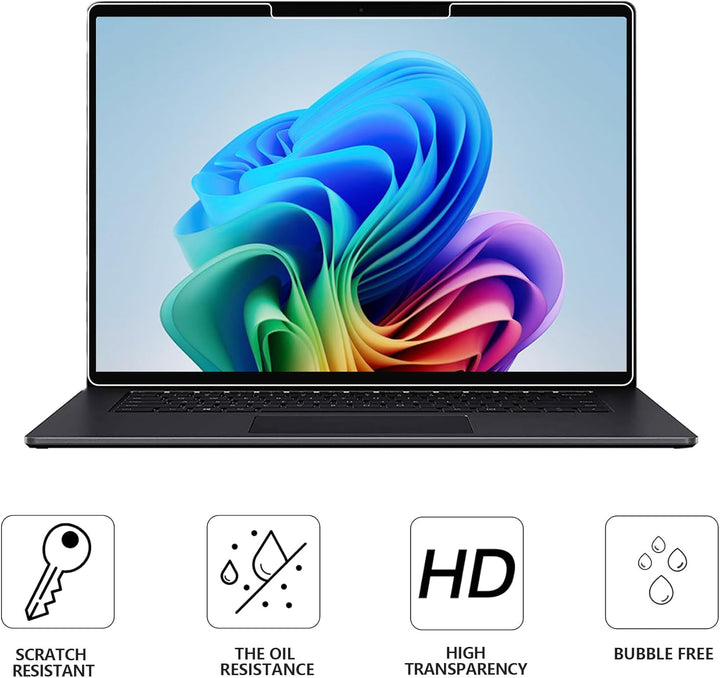 MEGOO Microsoft Surface Laptop 7 (2024, 15 Zoll) Glas Schutzfolie - Kratzfest, Einfache Installation