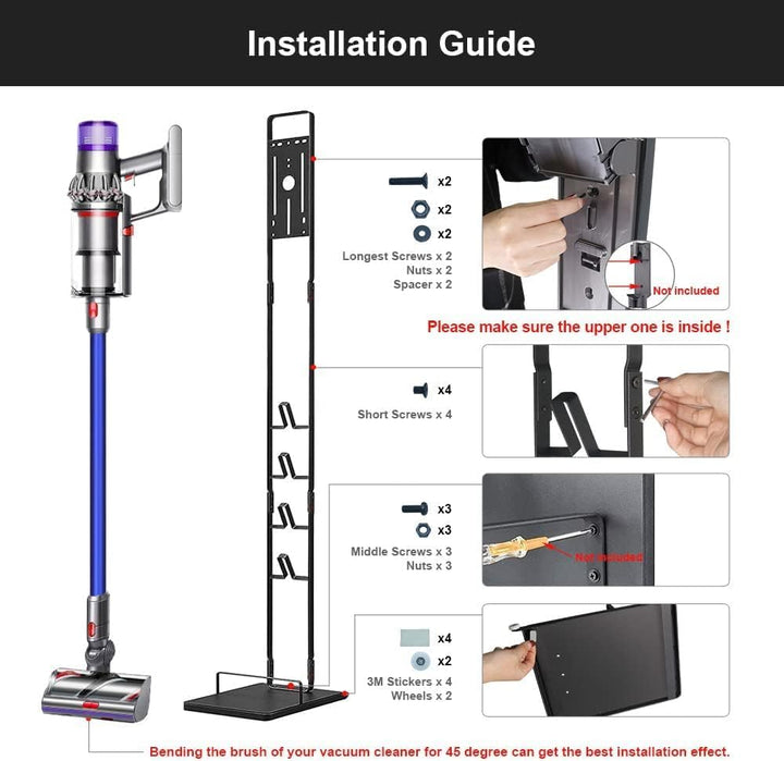 Ständer für Dyson Akkusauger V15 V12 V11 V10 V7 V8 mit Rädern, Metallständer Staubsaugerhalter Halte