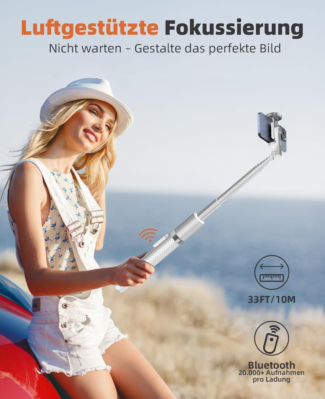 158cm Telefon Handy Stativ Ständer, All in 1 Selfie Stick mit Fernbedienung, tragbares Reisestativ f