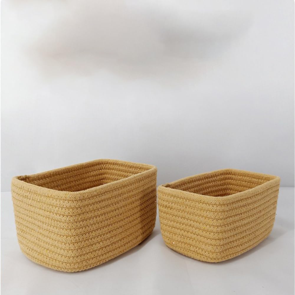 1 Stück Faltbarer Aufbewahrungskorb Baumwollseil handgewebt Körbe Storage Basket Wickeltisch Organiz
