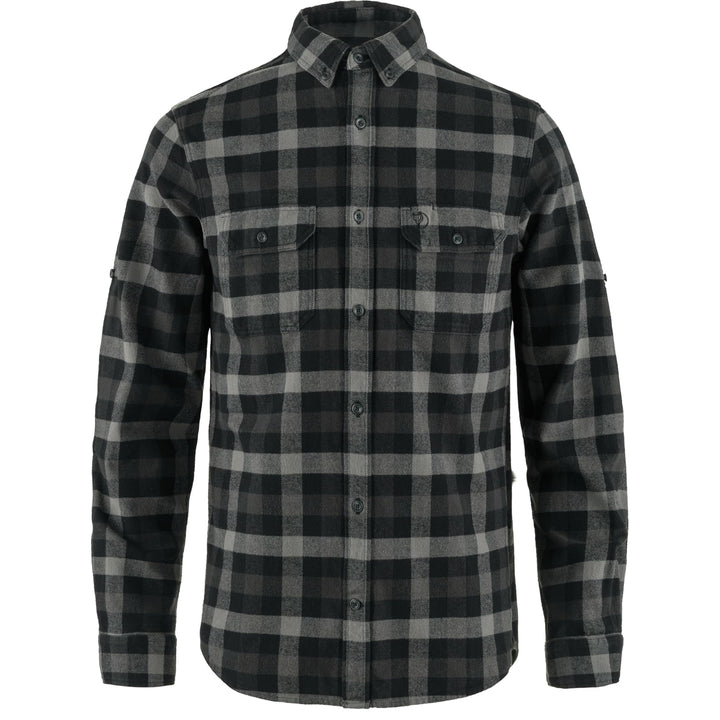 Fjällräven Herren Flanellhemd Sarek Heavy S Black/Grey, S Black/Grey