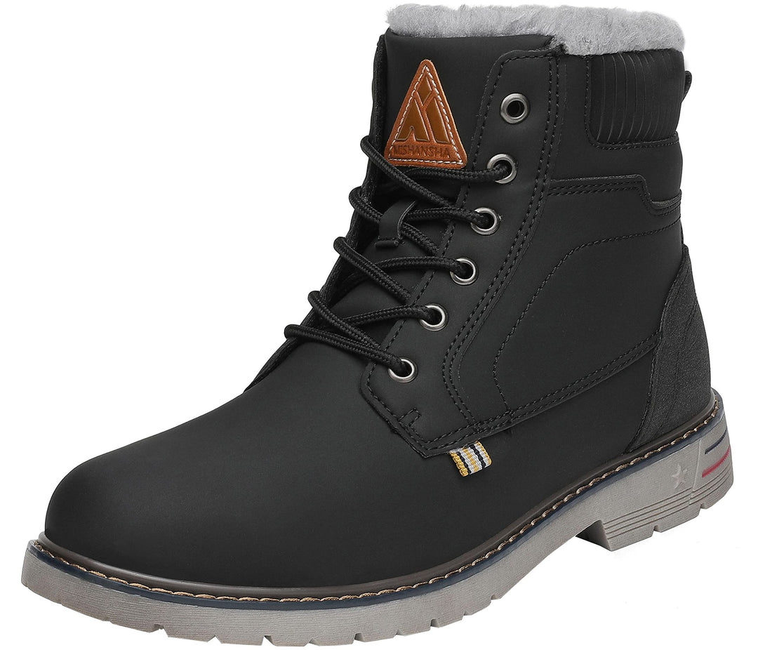 Mishansha Unisex Winterschuhe Winterstiefel mit Warm Gefüttert, Gr. 36-48 39 EU Tinte Schwarz, 39 EU