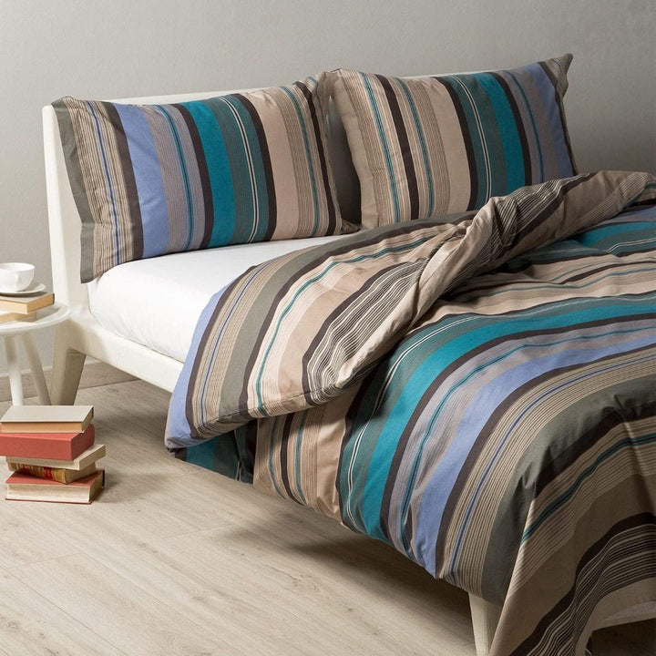 Caleffi Miller Bettwäsche-Set, Baumwolle, Taupe, Doppelbett, 40059 160 x 190 cm Taupe, 160 x 190 cm