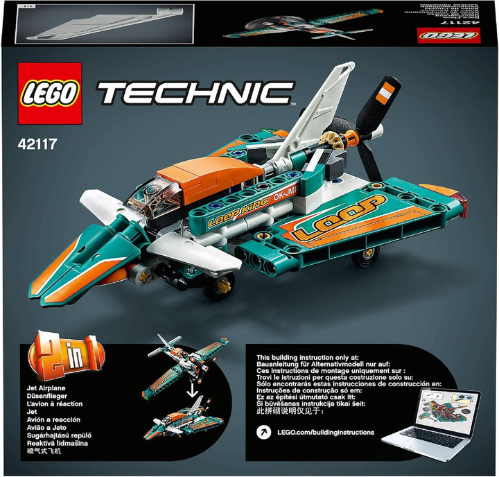 LEGO 42117 Technic Rennflugzeug & Jet-Flugzeug, 2-in-1 Spielzeug für Kinder ab 7, Geschenke zum Gebu