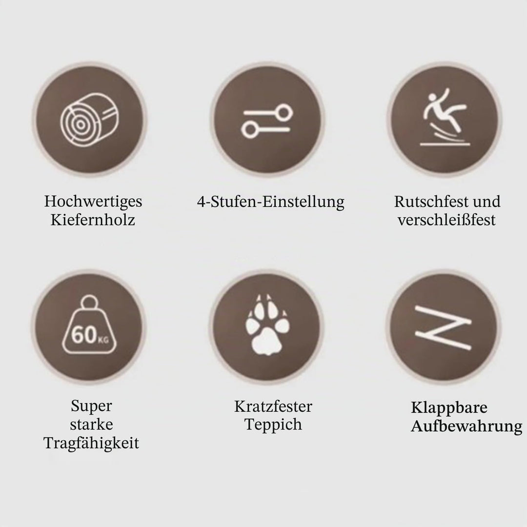 Hunderampe,Dog Ramp,Hundetreppe Für Kleine Hunde Und Grosse Hunde,Zusammenklappbar Rampe Hund,Mit Ru