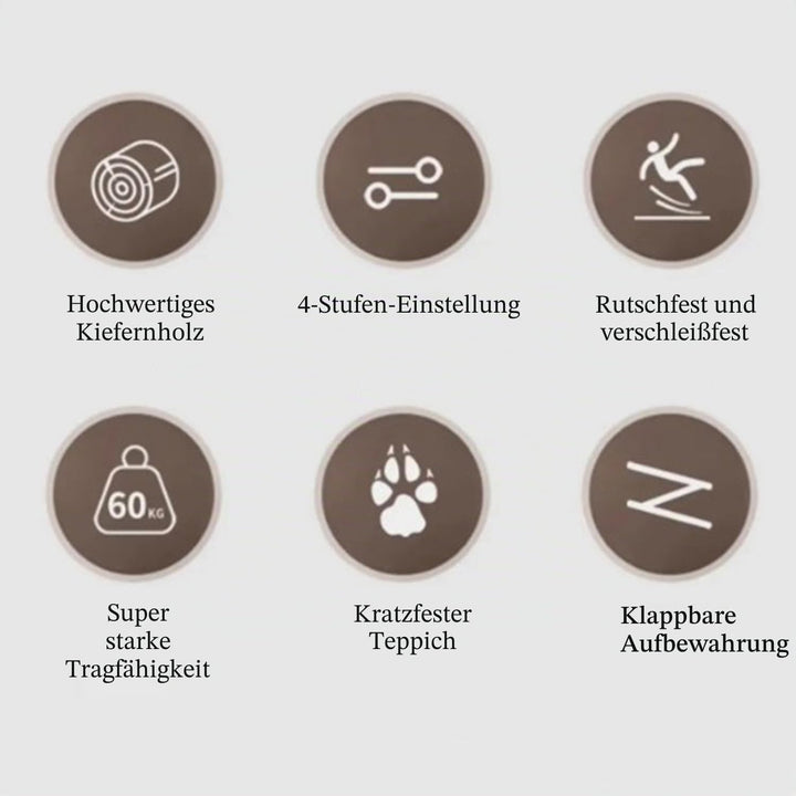 Hunderampe,Dog Ramp,Hundetreppe Für Kleine Hunde Und Grosse Hunde,Zusammenklappbar Rampe Hund,Mit Ru