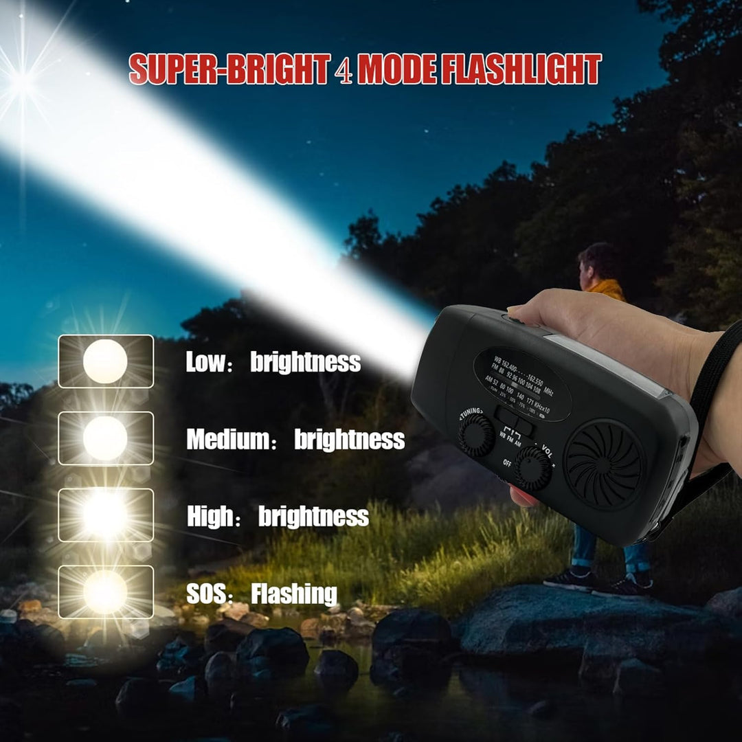Notfall-Solarradio Solarbaby – Selbstbetriebenes Kurbelradio mit LED-Taschenlampe, AM/FM-Wetterempfa