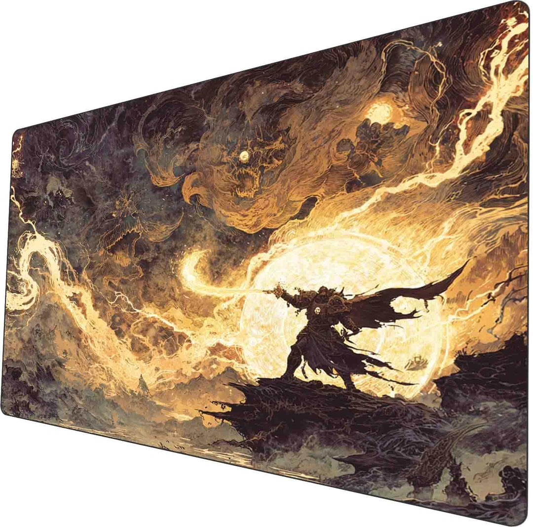 MTG Playmat 24x14 Zoll rutschfest mit Drachen Design genähte Kanten Glatte Oberfläche Gummibasis TCG