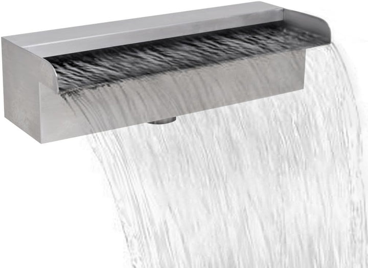 Fest-night Rechteckige Wasserfall Wasserfontaene Dekorativ Pool-Fontaene aus Edelstahl 30 x 11,5 x 8