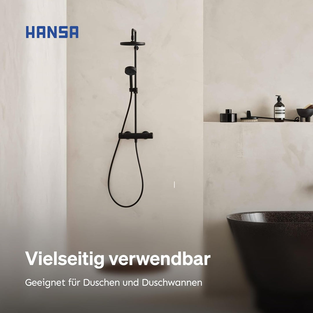 HANSA BASICJET Duschkopf mit 3 Strahlarten I Handbrause Dusche I Anti-Kalk Funktion I Brausekopf 95