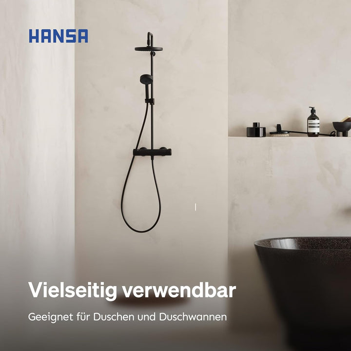 HANSA BASICJET Duschkopf mit 3 Strahlarten I Handbrause Dusche I Anti-Kalk Funktion I Brausekopf 95