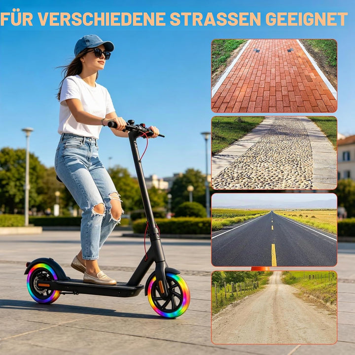 200mm Scooter Rollen, 2 Stück Leuchtende Stunt Scooter Rollen, LED Scooter Räder mit ABEC-7 Kugellag