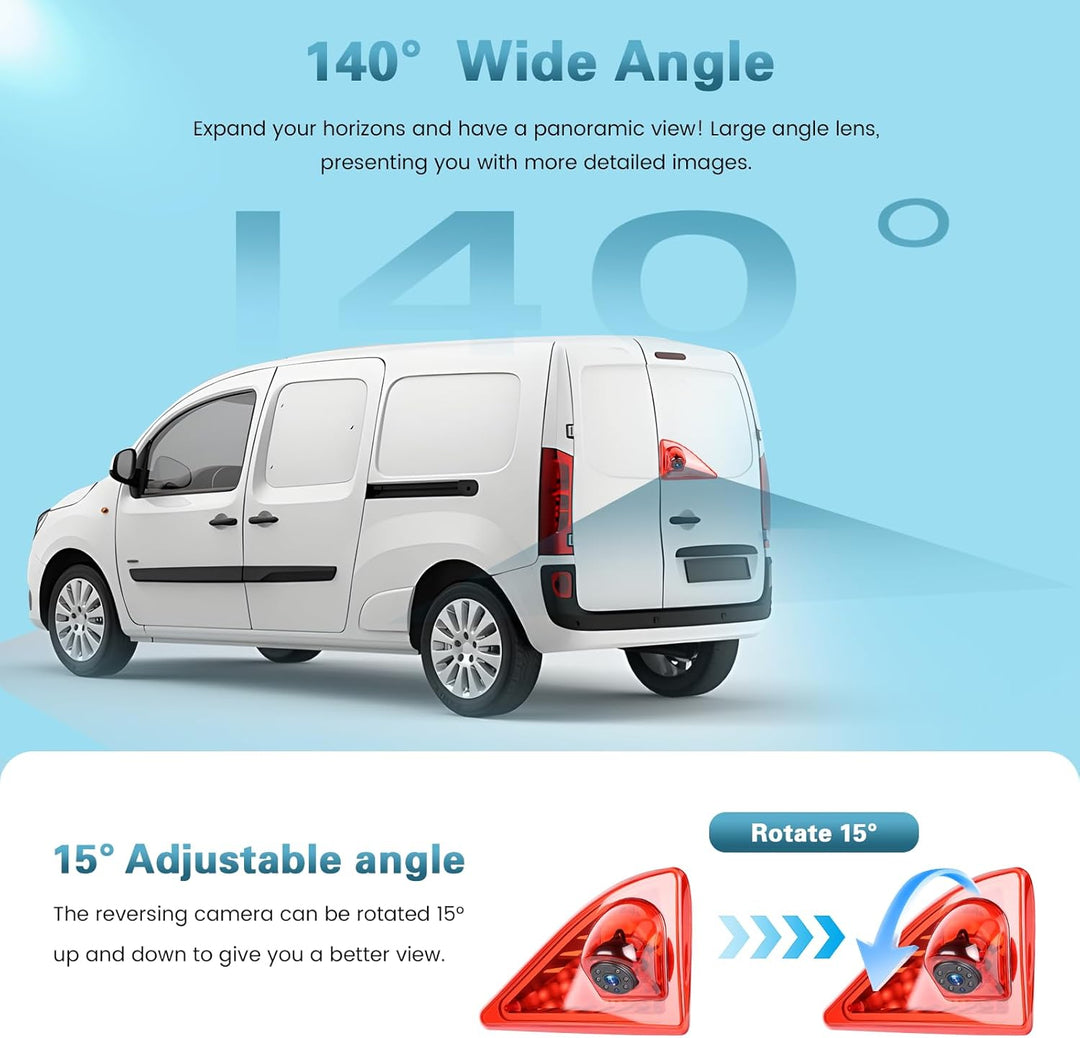 720P HD Rückfahrkamera für Nissan NV400 2010-2016/Opel Movano 2010-2016/Renault Master 2010-2016, 14