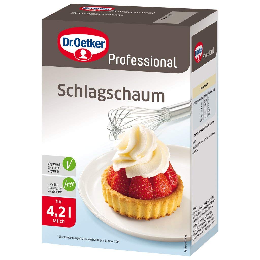 Dr. Oetker Professional Schlagschaum, kalorien- und fettreduzierte Alternative zu Schlagsahne, 1 x 1
