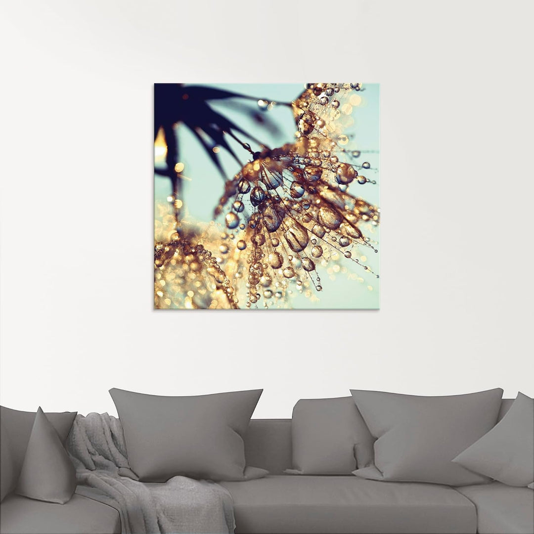 ARTland Glasbilder Wandbild Glas Bild einteilig 50 x 50 cm Quadratisch Innere Ruhe Wellness Pflanzen