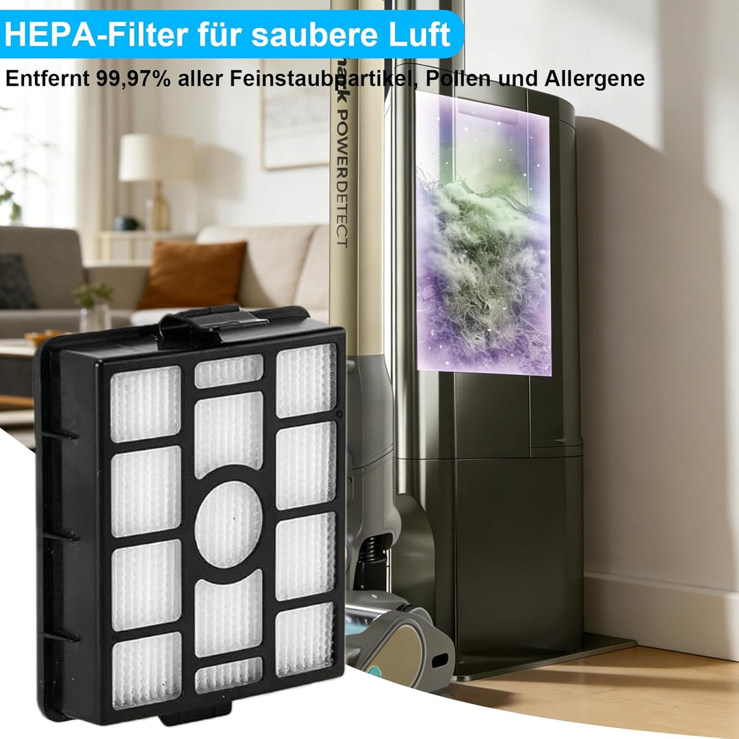 IP3253EUT Filter für Shark PowerDetect Akku-Staubsauger IP3251EUT IP3225EUT IP3257EUT, 2 HEPA-Filter