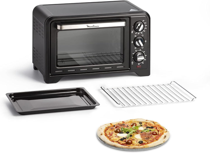 Moulinex Optimo OX444810, Edelstahl, 19 liters, Schwarz Horno 19, Horno 19 litros