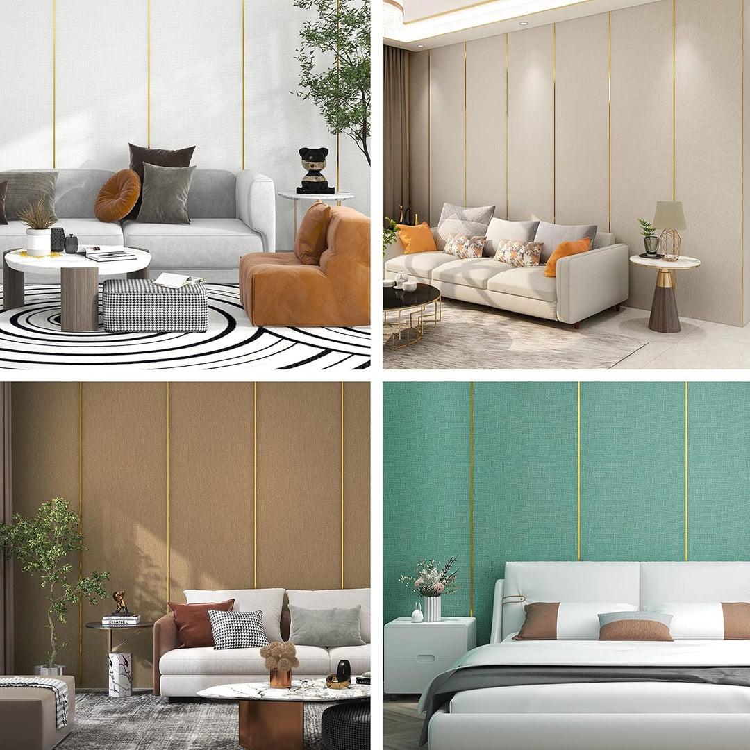 10m Goldene Zierleiste, abziehen und aufkleben, flexible Spiegel, Wand, Decke, Boden, Schrank, Flies