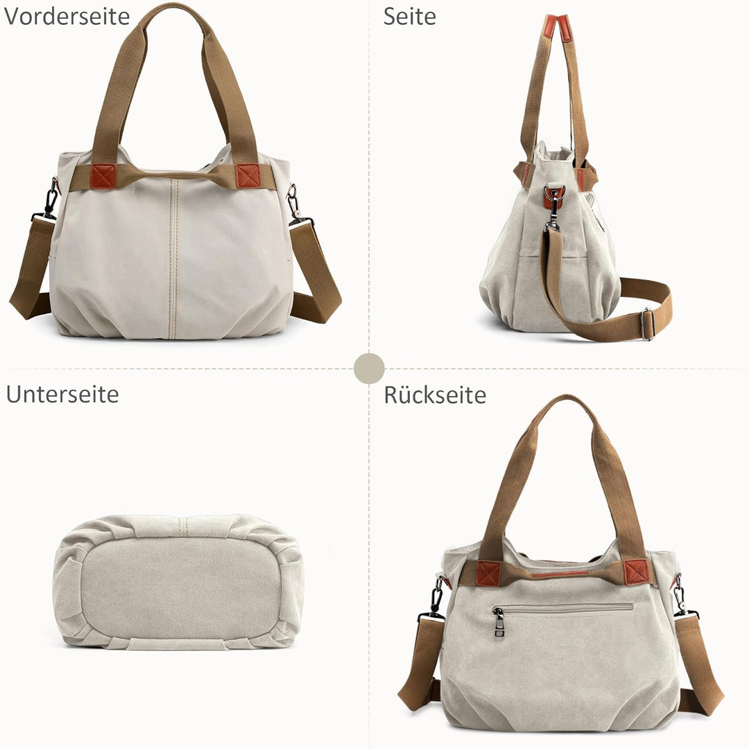 DIRRONA Casual Damen Segeltuch Umhängetasche Gross Kapazität Handtasche Reise Schultertasche Multifu
