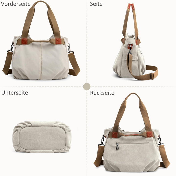DIRRONA Casual Damen Segeltuch Umhängetasche Gross Kapazität Handtasche Reise Schultertasche Multifu