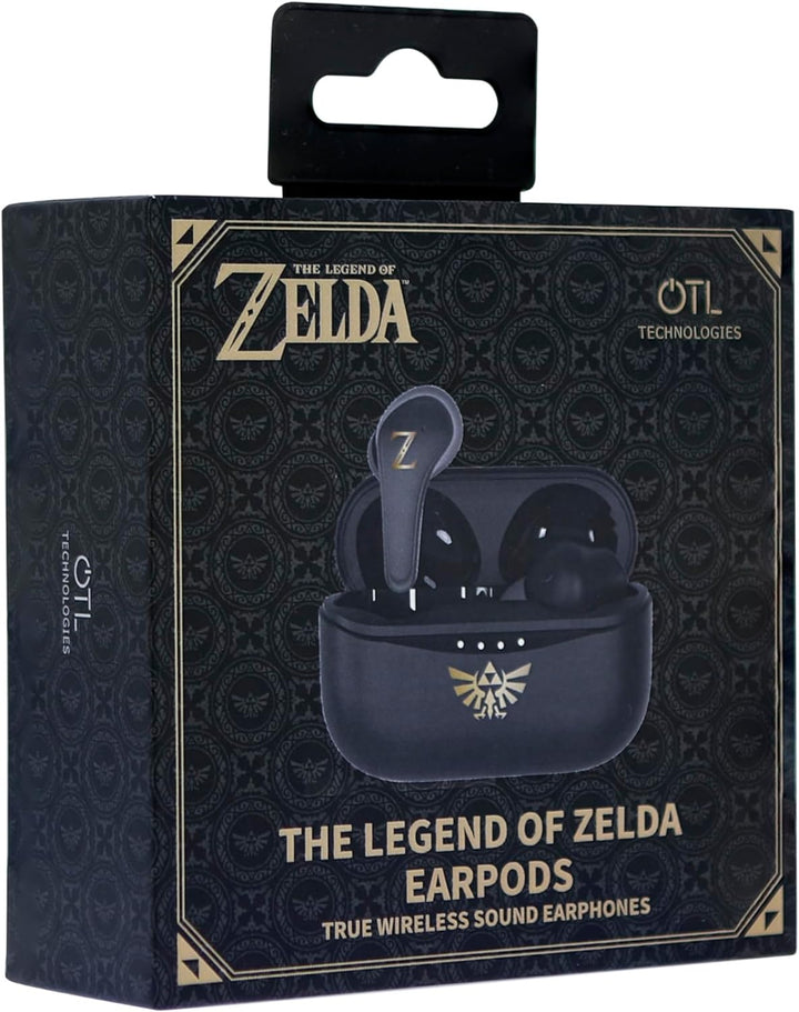 OTL Technologies Kabellose Bluetooth-Kopfhörer V5.0 Zelda mit Ladebox, Schwarz