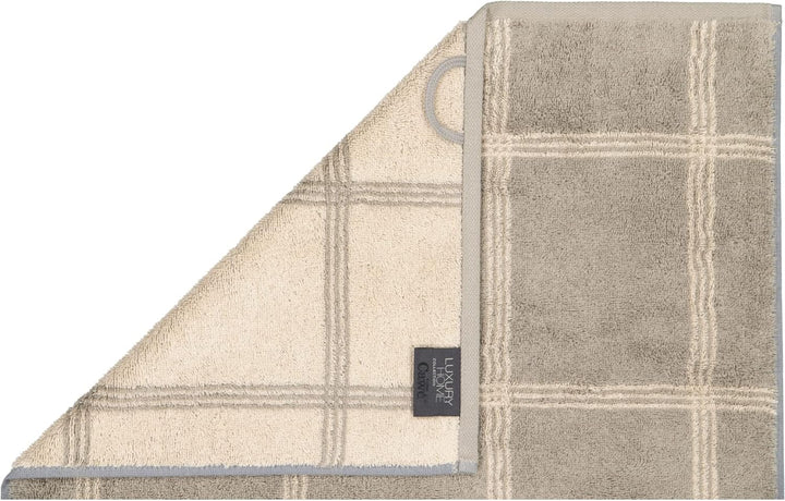 Cawö Handtücher Luxury Home Two-Tone Grafik 604 Graphit - 70 Handtuch 50x100 cm, Handtuch 50x100 cm