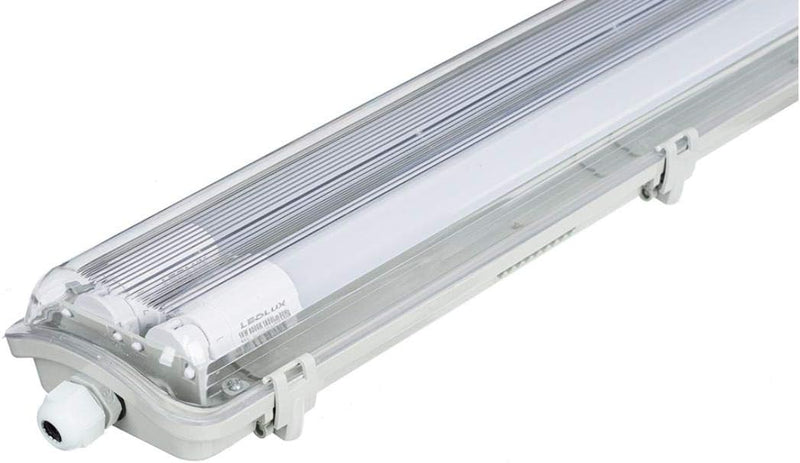 LumenTEC 10x G13 LED Feuchtraumleuchte IP65, 2x T8 LED, 36W 3600LM 120cm, IP65 LED Feuchtraumleucht,