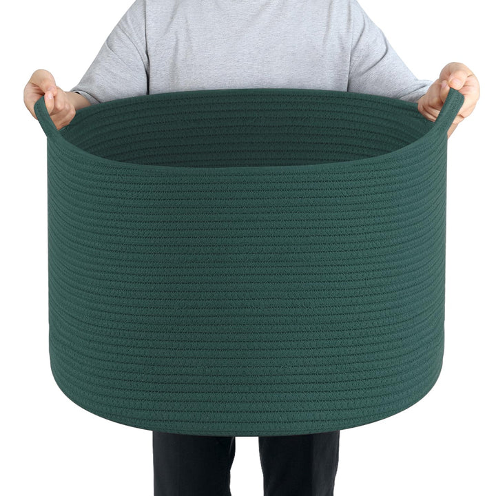 Maliton Wäschekorb,Aufbewahrungskorb mit 4 Taschen, 50 x 33 CM, Baumwoll Faltbarer Wäschekorb Kinder