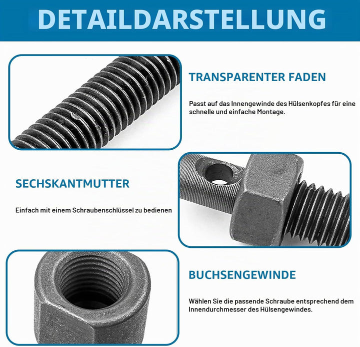 BORDEAG 12 Stück Innenlager Abzieher Set, 9-23mm Motorrad Innenlager-Auszieher-Kit, Radlager Abziehe